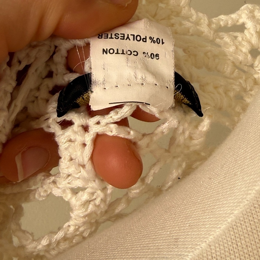 KOPA White Crochet Bell Sleeve Boulet Bridal Cardigan | Boho Cottagecore - Picture 7 of 7